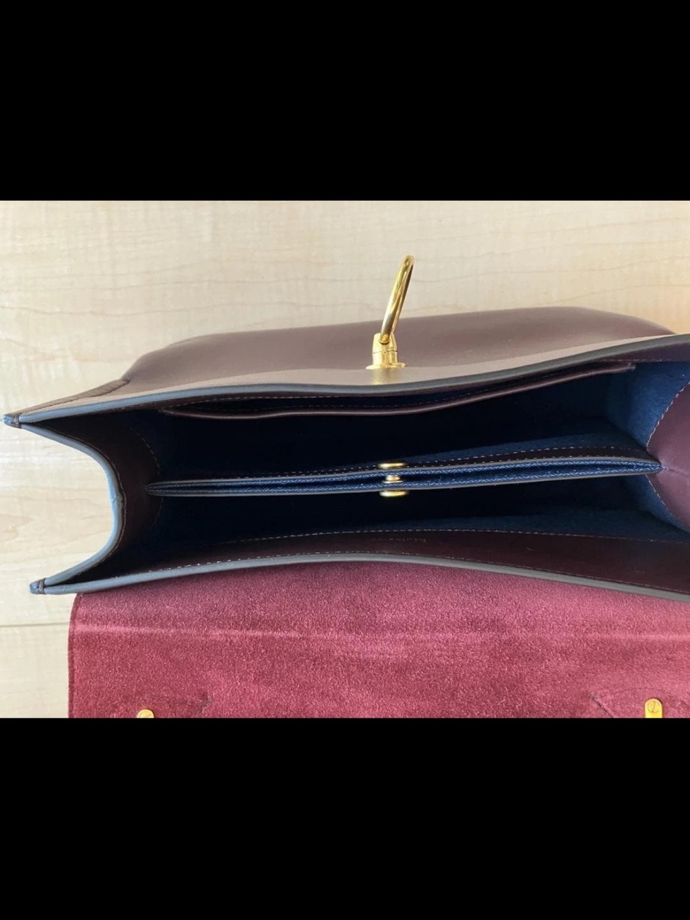 Mulberry Chocolate Brown Leather Top-Handle Satchel with Gold Hardware - Picture 8 of 15